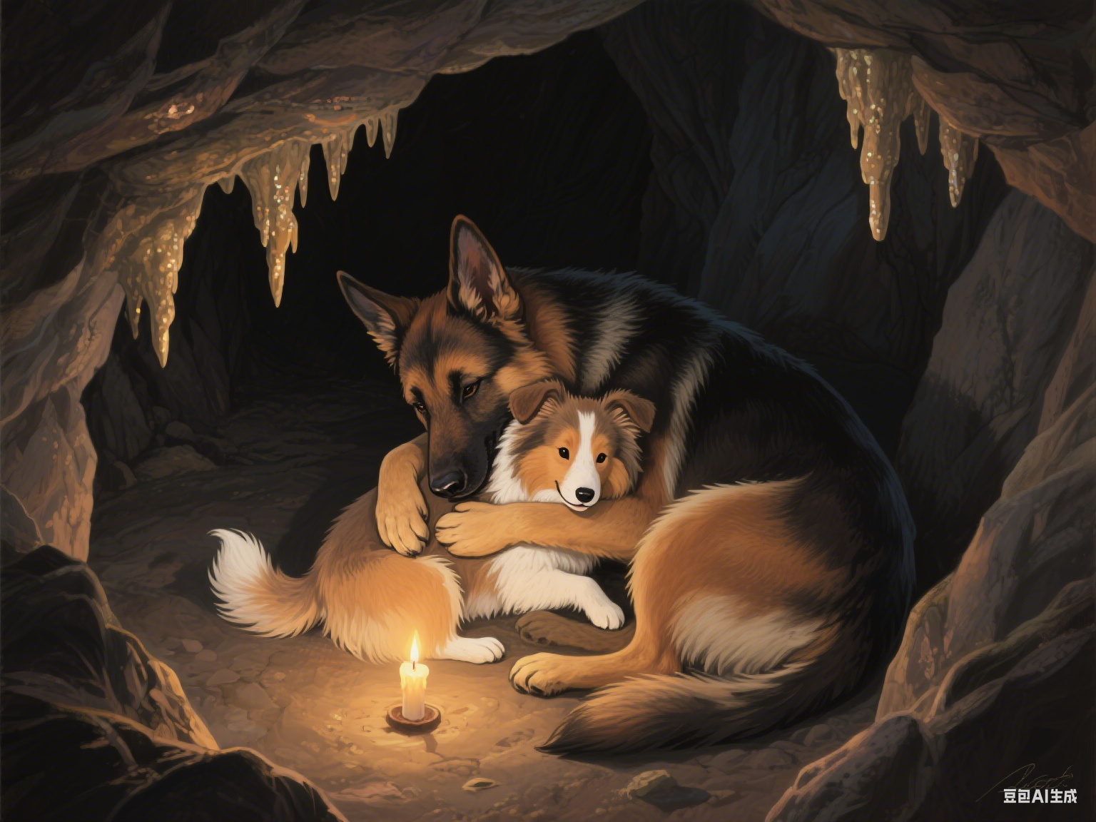 山洞中的牧羊犬.png